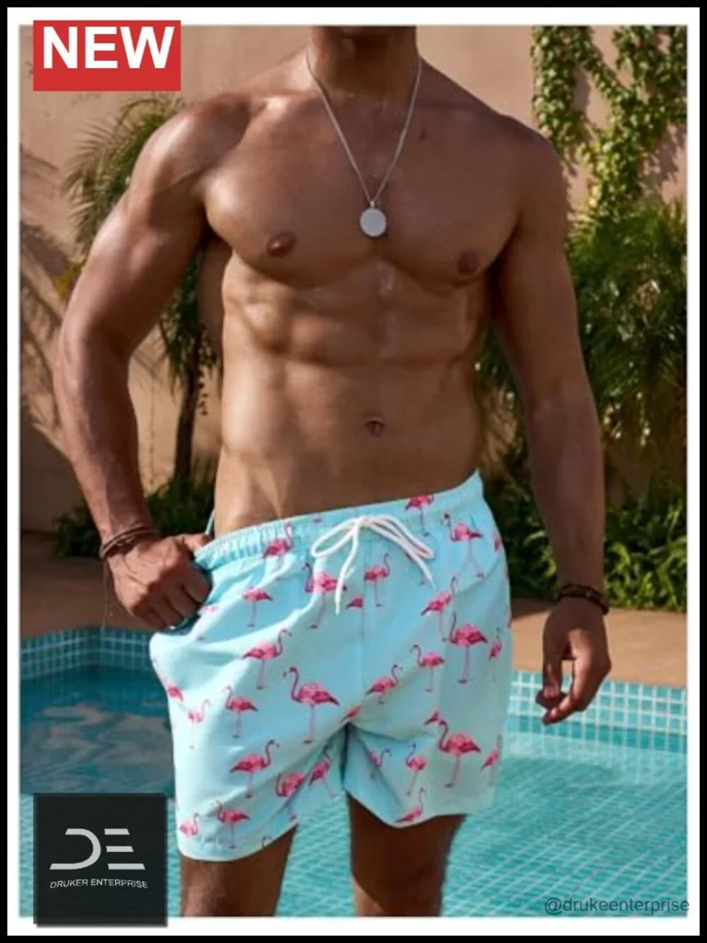 Men's Swim Trunks with Compression Liner Board Shorts Quick-Dry UPF 15